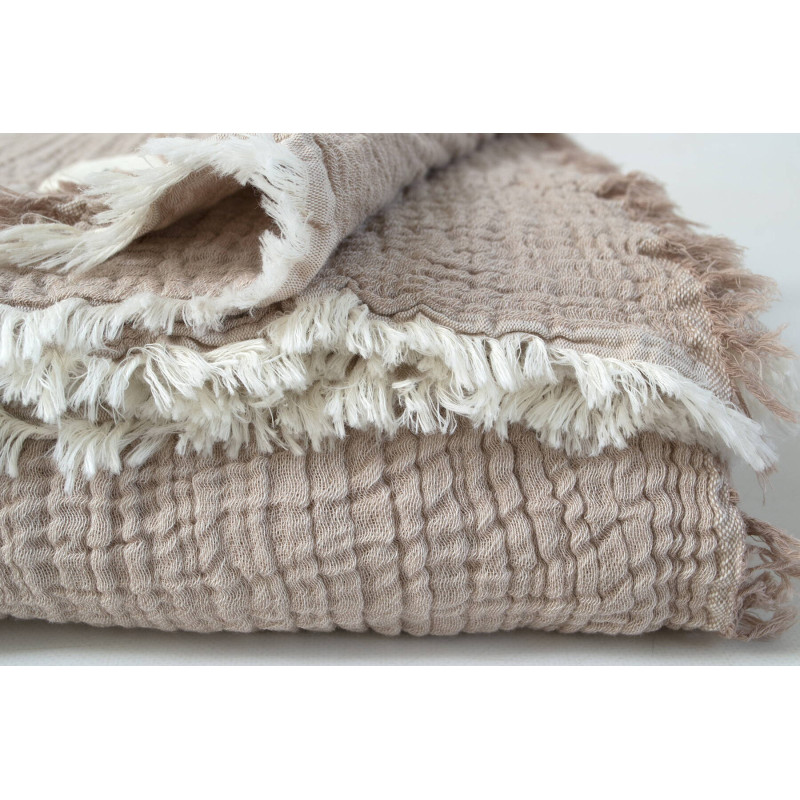 Муслінове покривало Lotus Home Larna 160x200 см бежеве