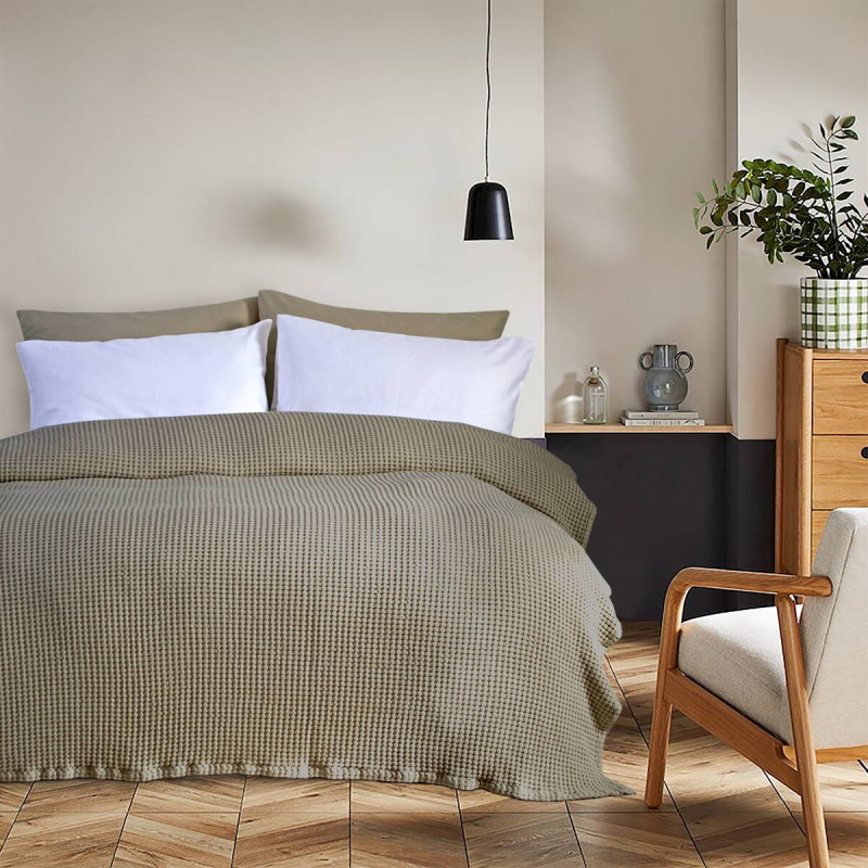 Бавовняне покривало Lotus Home Bellia 200х220 см (піке)