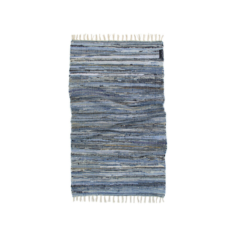 Бавовняний килимок Lotus Home Surrey denim 80х250 см з бахромою