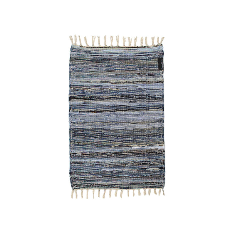 Бавовняний килимок Lotus Home Surrey denim 80х250 см з бахромою