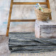 Бавовняний килимок Lotus Home Surrey denim 80х250 см з бахромою