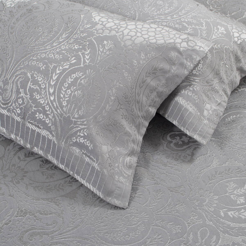 Жакардове покривало Dantela Vita Hazel сіре 250x260 см