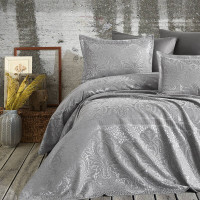 Jacquard bedspread Dantela Vita Hazel in gray, Euro size