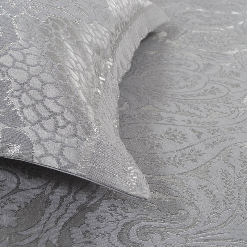 Жакардове покривало Dantela Vita Hazel сіре 250x260 см