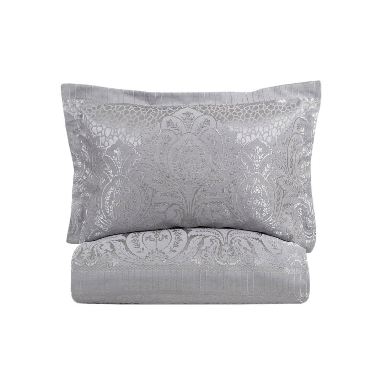 Жакардове покривало Dantela Vita Hazel сіре 250x260 см
