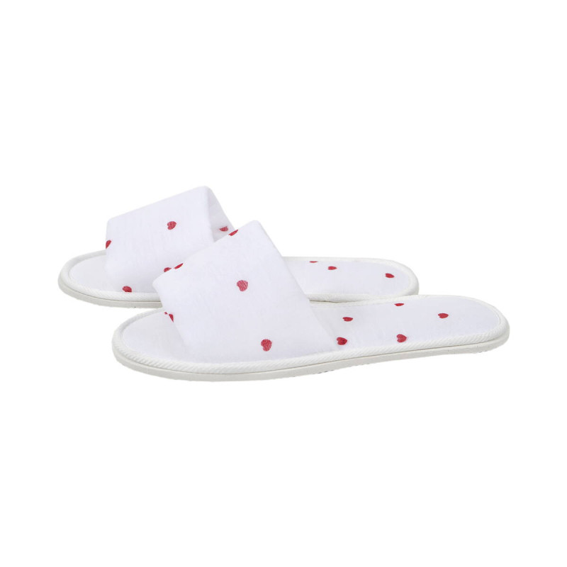 Жіночі муслінові тапочки Lotus Home Molly Heart білі 35-38