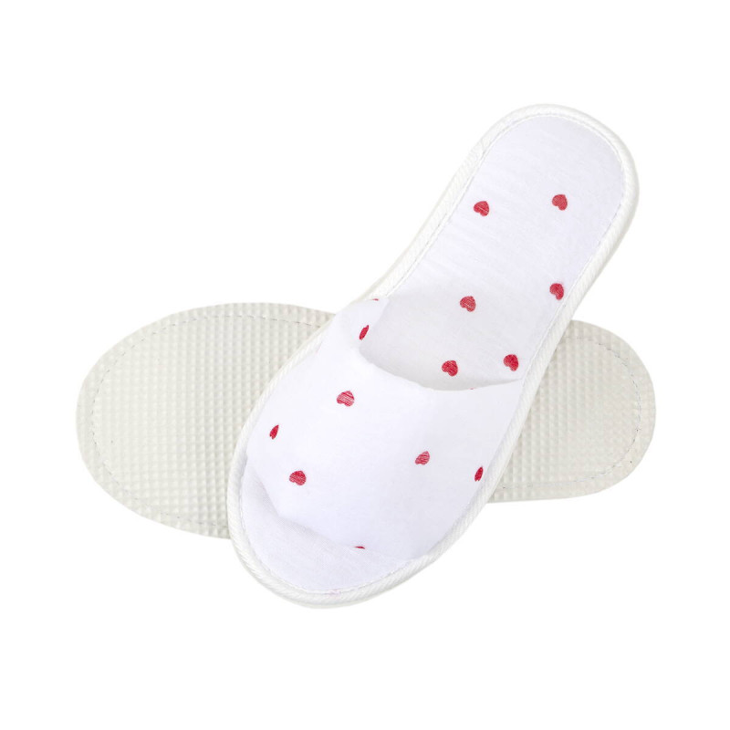 Жіночі муслінові тапочки Lotus Home Molly Heart білі 35-38