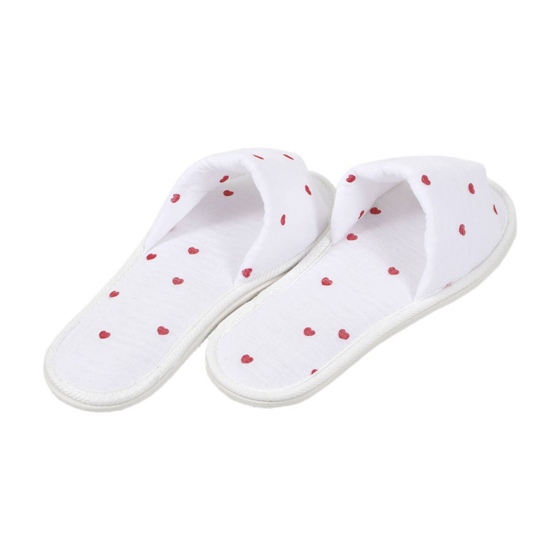 Жіночі муслінові тапочки Lotus Home Molly Heart білі 35-38