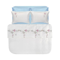 Dantela Vita Ruya Satin Embroidered Euro Bed Linen Set