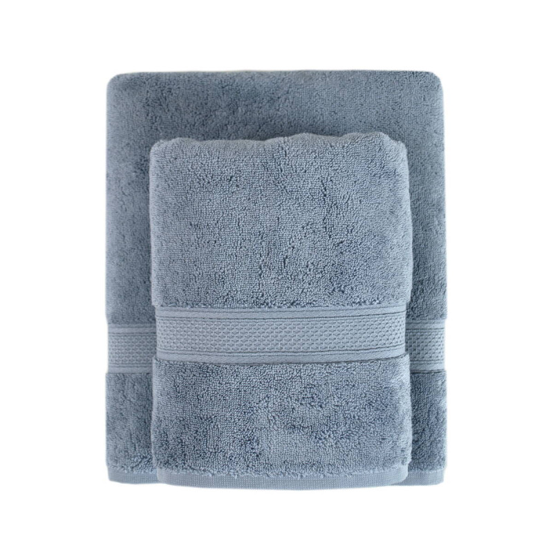 Рушник для обличчя Lotus Home Grand Soft Twist синій 50х90 см