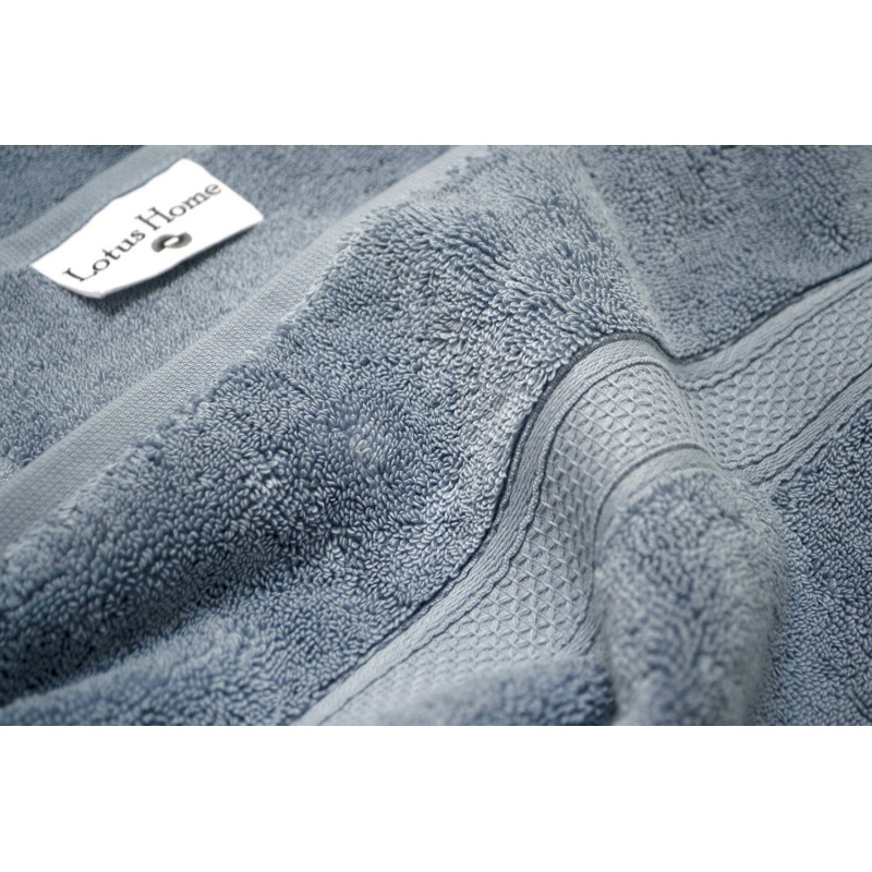 Рушник для обличчя Lotus Home Grand Soft Twist синій 50х90 см