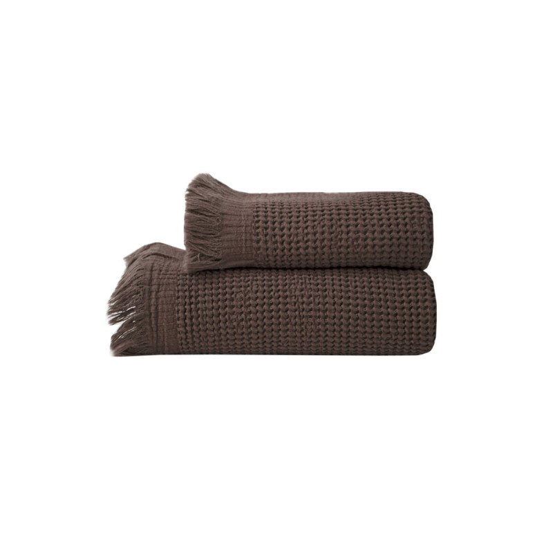 Рушник для обличчя Lotus Home Rius 50х100 см, коричневий