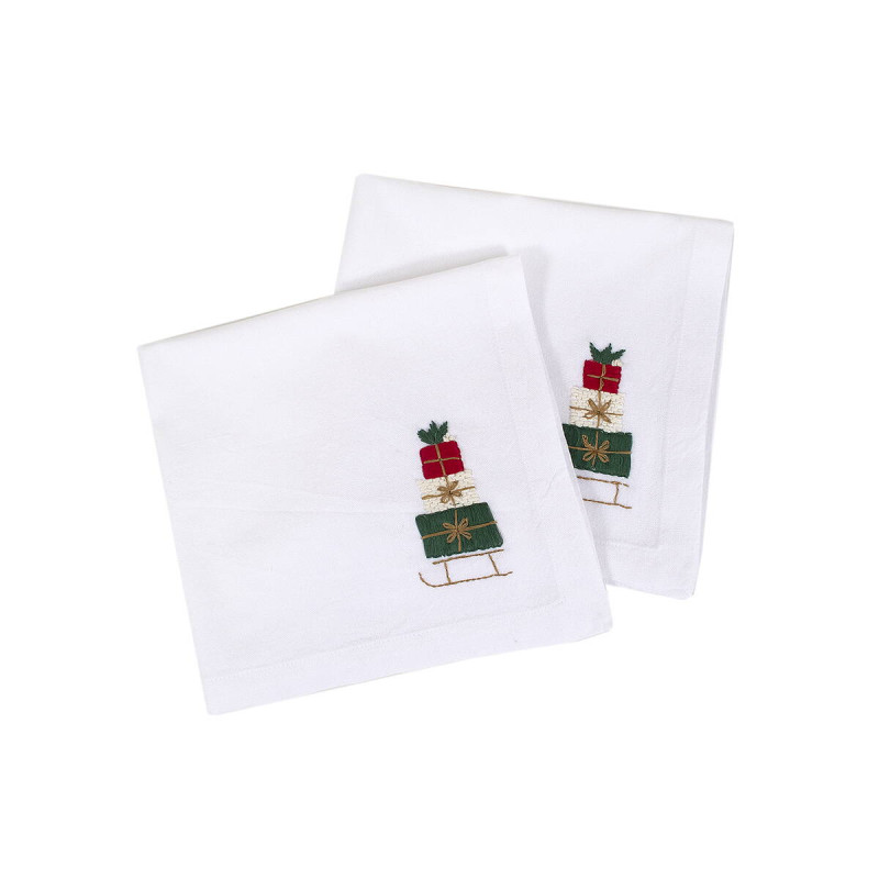 Бавовняні святкові серветки Lotus Home Christmas Present 48х48 см