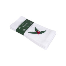 Бавовняні серветки Lotus Home Christmas Berry 48x48 см, 2 шт