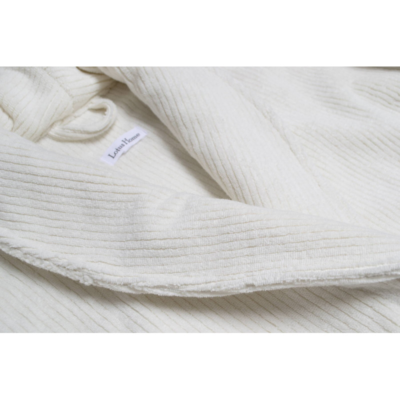 Махровий халат Lotus Home Bold New, білий, розмір XL