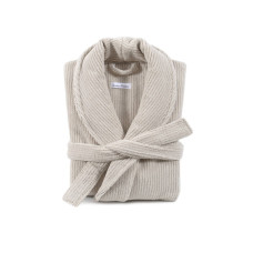 Махровий халат Lotus Home Bold New Microcotton бежевий розмір S