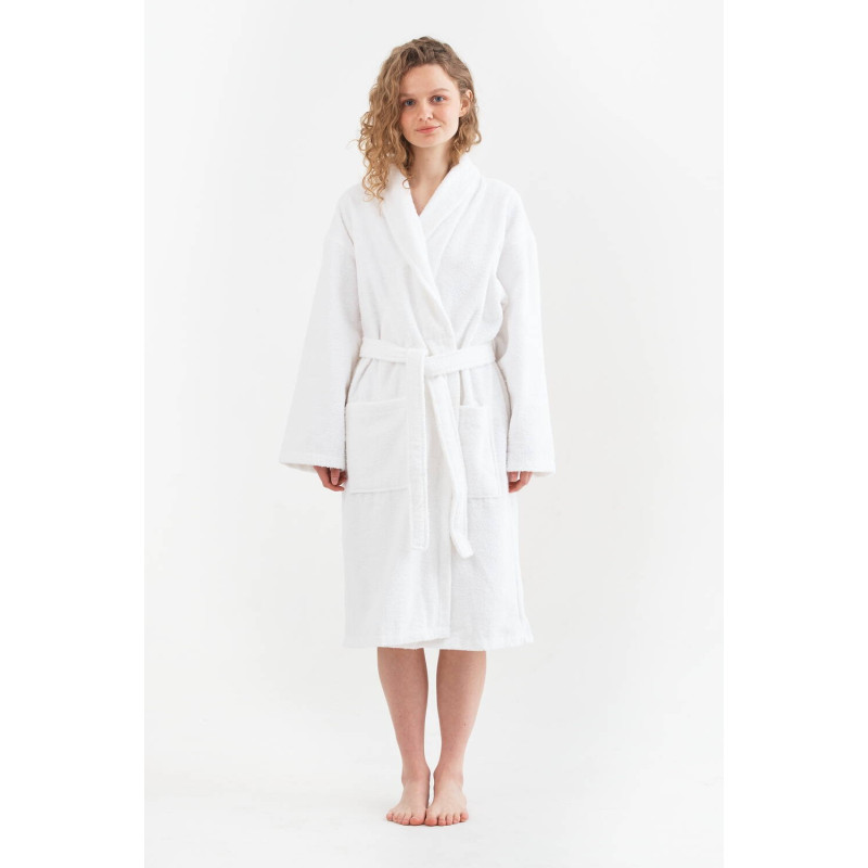 Халат махровий Lotus Home Basic Line білий, розмір XL