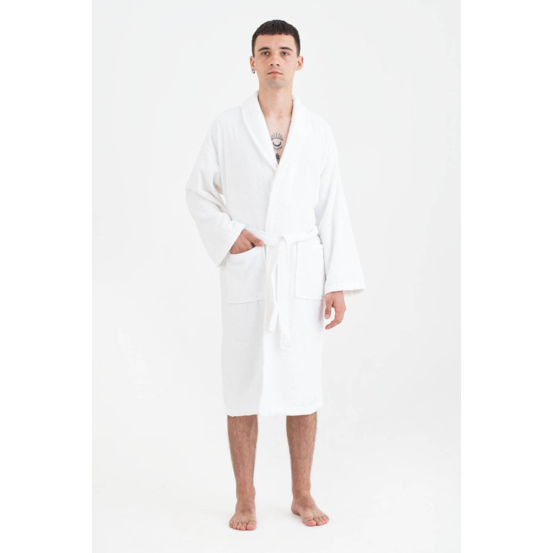 Халат махровий Lotus Home Basic Line білий, розмір XL
