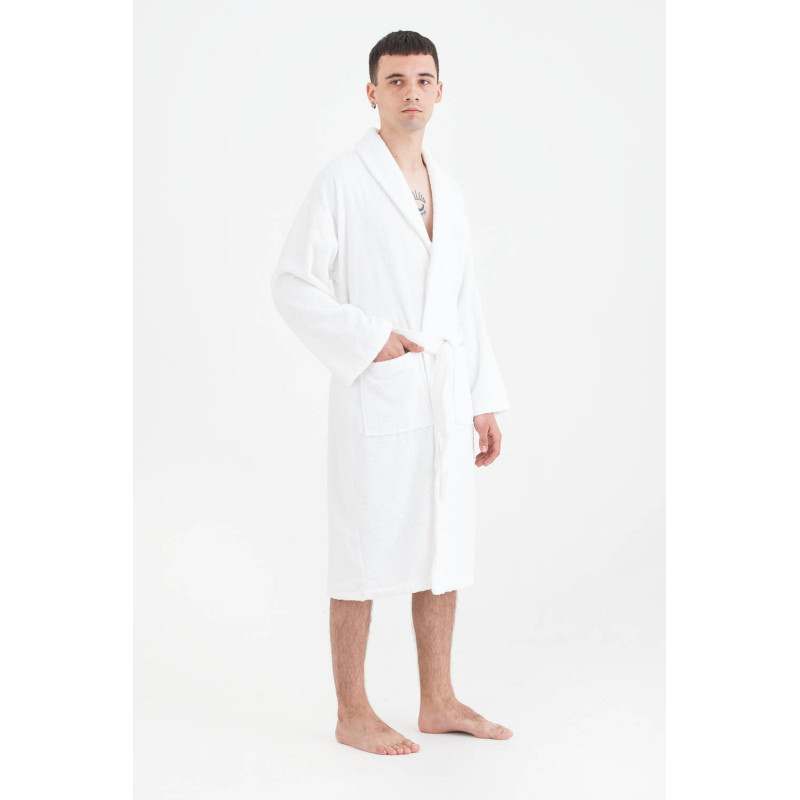 Халат махровий Lotus Home Basic Line білий, розмір XL