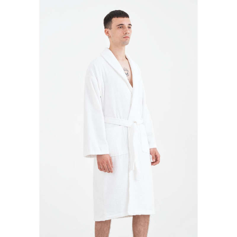 Халат махровий Lotus Home Basic Line білий, розмір XL