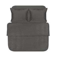 Комплект постільної білизни Lotus Home Dakota Modern сатин євро антрацит