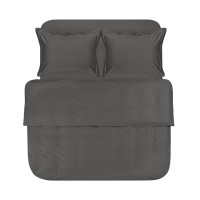Комплект постільної білизни Lotus Home Dakota Modern сатин антрацит