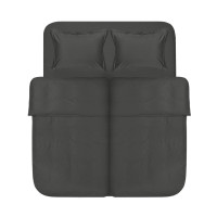 Комплект постільної білизни Lotus Home Dakota Modern сатин антрацит сімейний