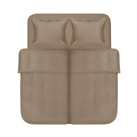 Комплект постільної білизни Lotus Home Dakota Modern сатин сімейний кавовий
