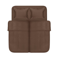 Комплект постільної білизни Lotus Home Dakota Modern сатин коричневий сімейний