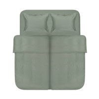 Комплект постільної білизни Lotus Home Dakota Modern сатин оливковий