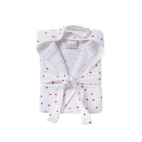 Жіночий мусліновий халат Lotus Home Molly Heart білий S/M