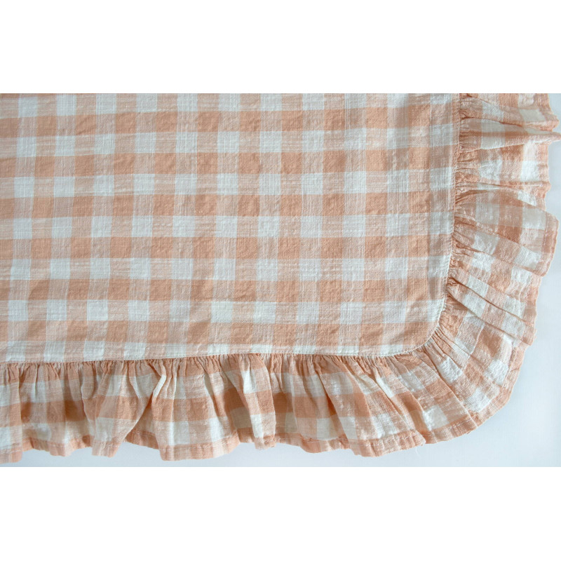 Бавовняна скатертина Lotus Home Agena з рюшами 150x220 см