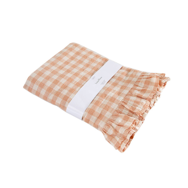 Бавовняна скатертина Lotus Home Agena з рюшами 150x220 см