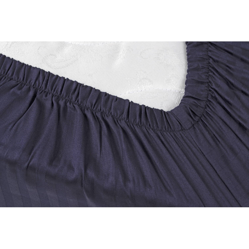 Простирадло на резинці Lotus Home Stripe сатин 160х200