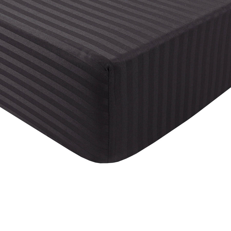 Простирадло на резинці Lotus Home Stripe сатин 160х200 см