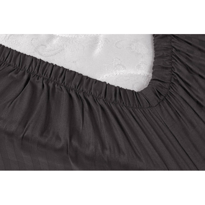 Простирадло на резинці Lotus Home Stripe сатин 160х200 см