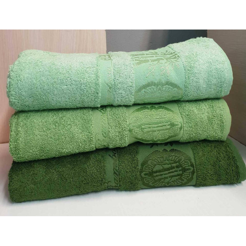 Рушники бамбукові 50х90 (3шт) 530 г/м2 (TM Zeron) Aynali Agac Bamboo Desen, Туреччина