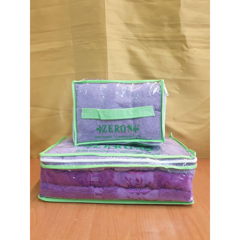 Рушники бамбукові 50х90 (3шт) 530 г/м2 (TM Zeron) Aynali Agac Bamboo Desen, Туреччина