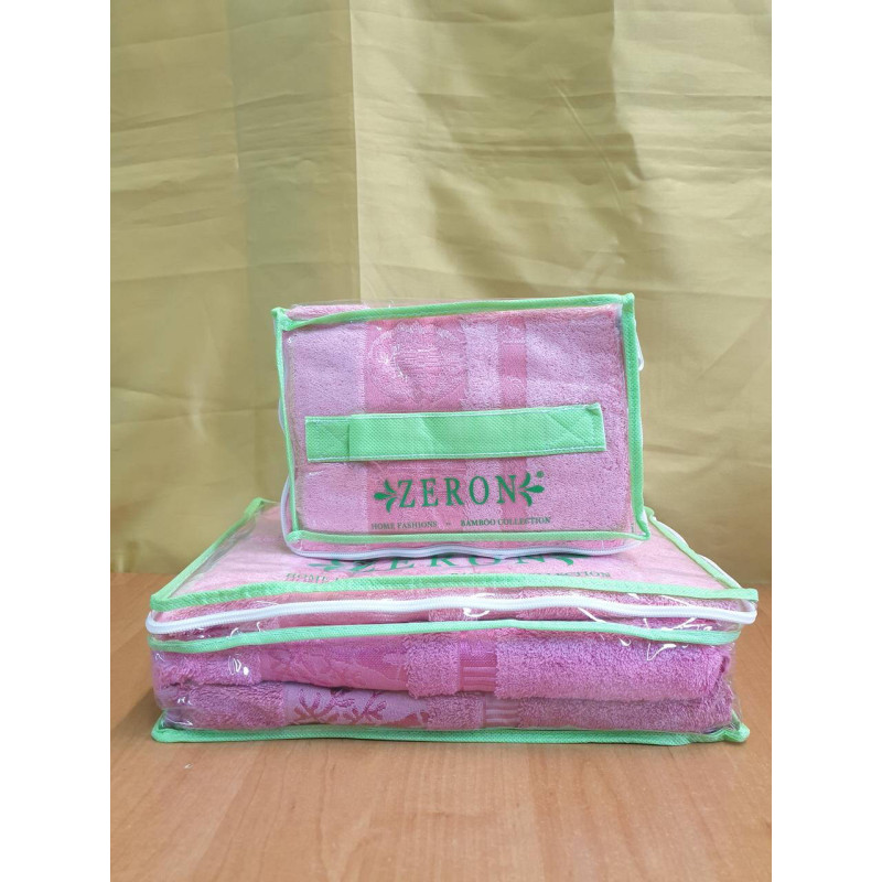 Рушники бамбукові 70х140 (3шт) 530 г/м2 (TM Zeron) Aynali Agac Bamboo Desen, Туреччина
