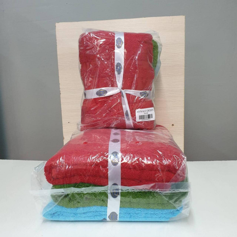 Рушники бамбукові 50х90 (3шт) 530 г/м2 (TM Zeron) Aynali Agac Bamboo Desen, Туреччина