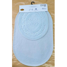 Набір килимків овальних COTTON MAT 50х60 і 60х100 (TM Zeron) мигловий, Туреччина
