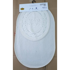 Набір килимків овальних COTTON MAT 50х60 і 60х100 (TM Zeron) кремовий, Туреччина