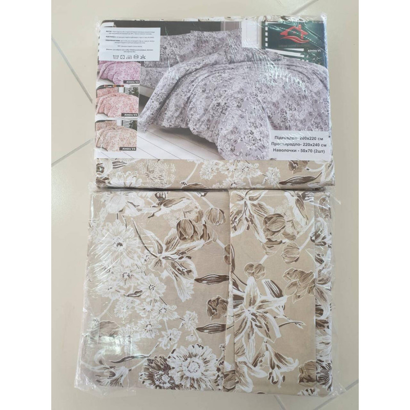 Постільна білизна Бязь бавовна 200x220 (ТМ LORAN) Almira v4, Туреччина