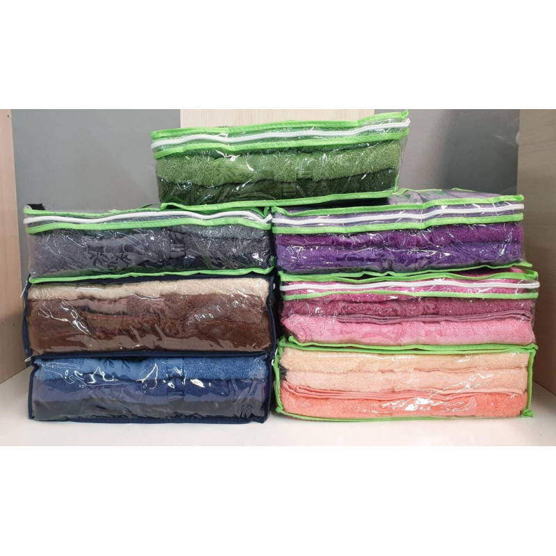 Рушники бамбукові 50х90 (3шт) 530 г/м2 (TM Zeron) Aynali Agac Bamboo Desen, Туреччина