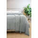 Простирадло-покривало жакардове Pike 400 г/м2 (TM Zeron) 245х270 Gri, Туреччина