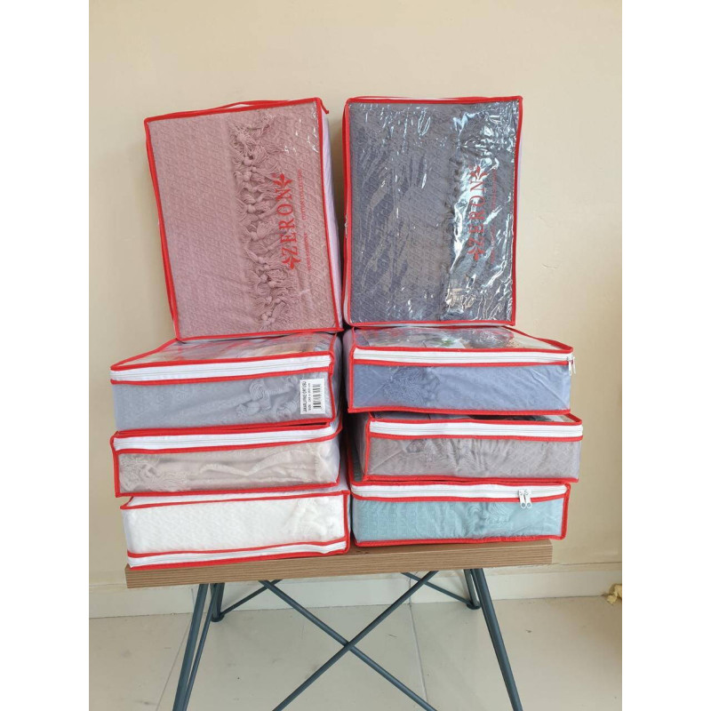 Простирадло-покривало жакардове Pike 400 г/м2 (TM Zeron) 245х270 Kahve, Туреччина