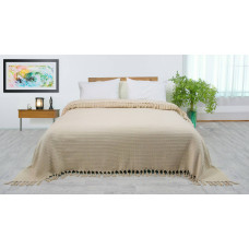 Простирадло-покривало жакардове Pike 400 г/м2 (TM Zeron) 245х270 Bej, Туреччина