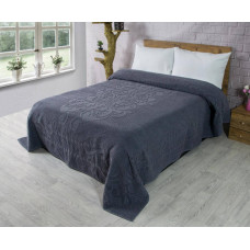 Махрове простирадло бавовна 200х220 (TM Zeron) 460 г/м2 AVDAR DESEN Antrasit, Туреччина