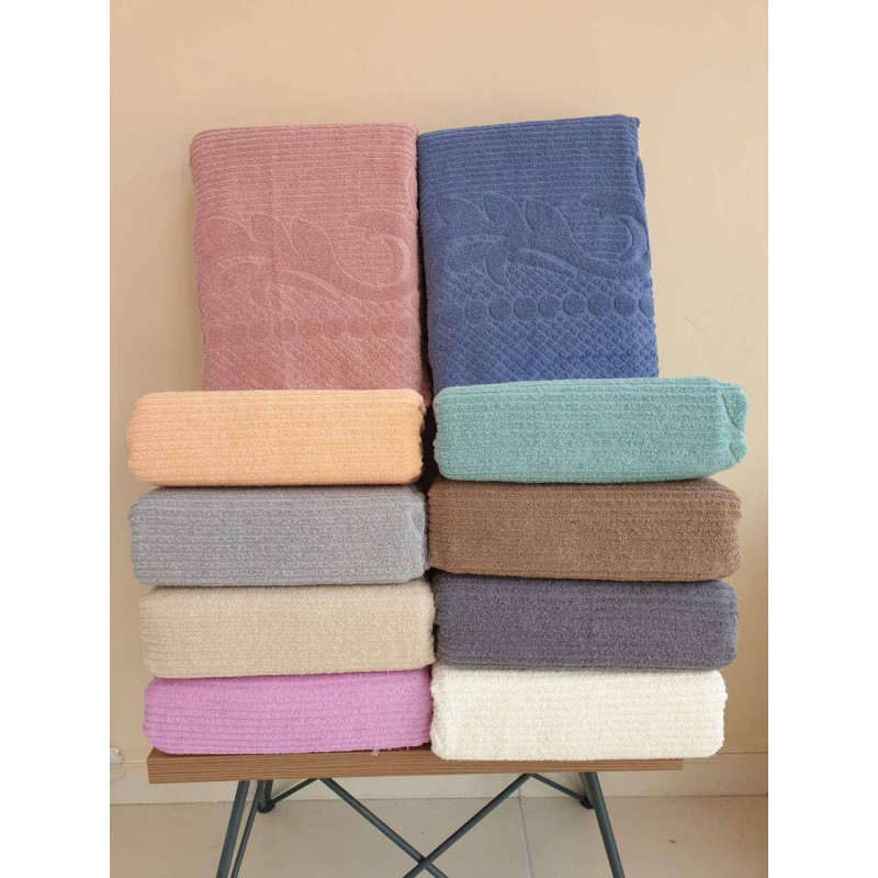 Махрове простирадло бавовна 200х220 (TM Zeron) 460 г/м2 AVDAR DESEN Kahve, Туреччина
