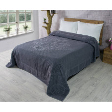 Махрове простирадло бавовна 200х220 (TM Zeron) 460 г/м2 BAWER DESEN Antrasit, Туреччина